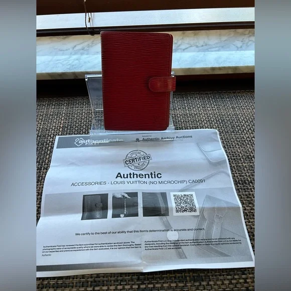 Louis Vuitton Red EPI Agenda PM CA0091 - Picture 5 of 12